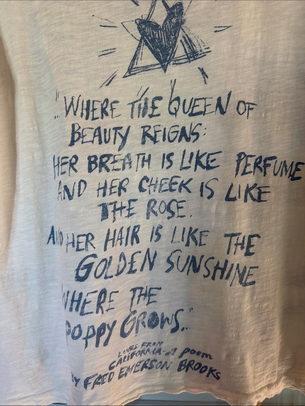 Magnolia Pearl Cream California Graphic Tee with Blue, Pink & Yellow Accents - Picture 9 of 10